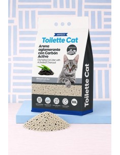 Nayeco Toilette cat arena aglomerante bentonita con carbón activo