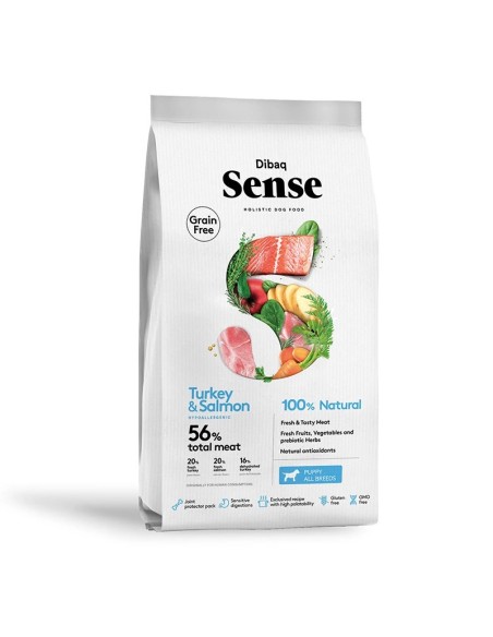 Dibaq Sense grain free salmón y pavo puppy