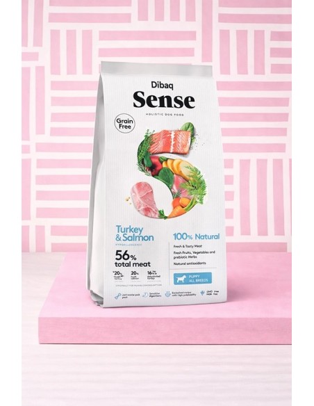 Dibaq Sense grain free salmón y pavo puppy